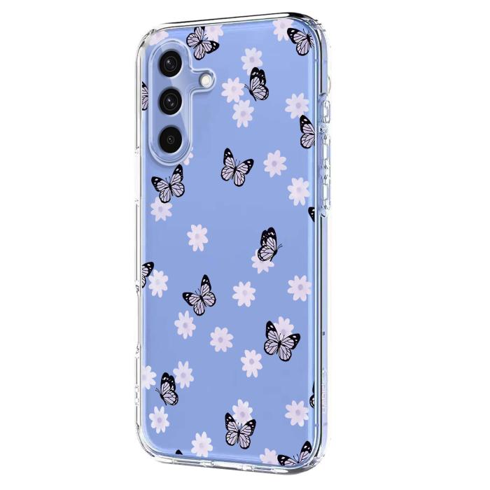 Bild 2,  Samsung Galaxy A57 5G Skal Med Tryck Blommor / Fjärilar - Teknikhallen.se