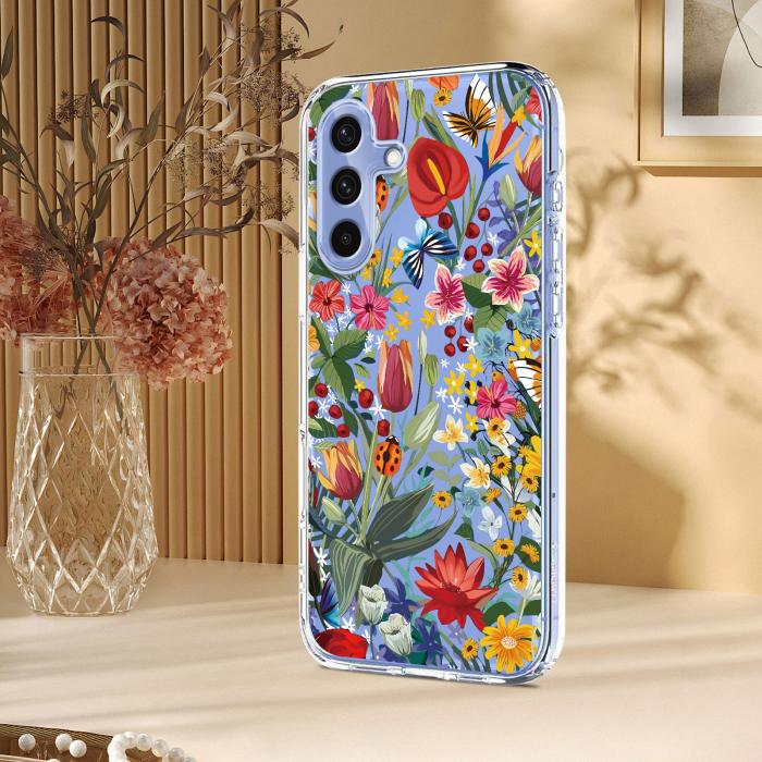 Bild 5,  Samsung Galaxy A57 5G Skal Med Tryck Blommor - Teknikhallen.se