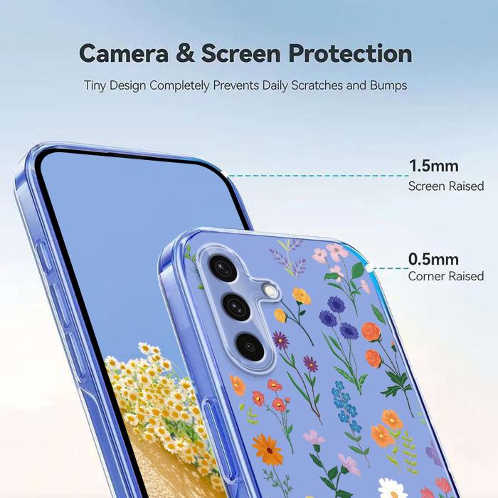 Bild 4,  Samsung Galaxy A37 5G Skal Med Tryck Blommor - Teknikhallen.se