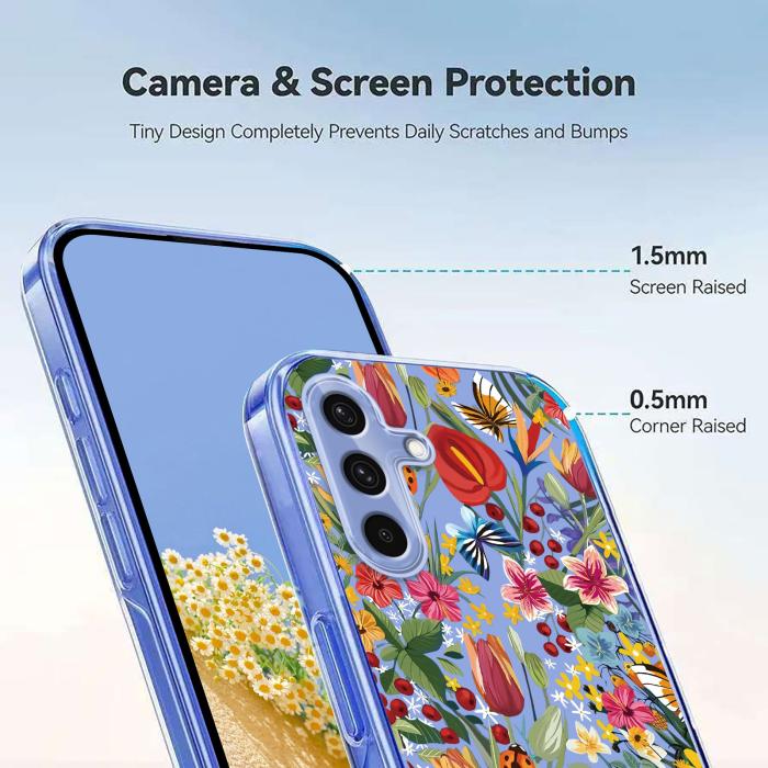 Bild 4,  Samsung Galaxy A37 5G Skal Med Tryck Blommor - Teknikhallen.se