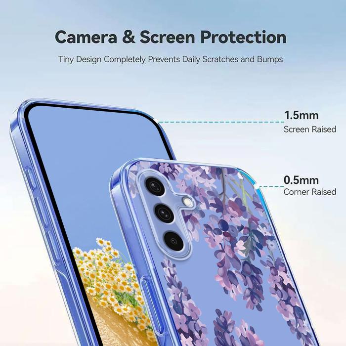 Bild 4,  Samsung Galaxy A37 5G Skal Med Tryck Blommor - Teknikhallen.se