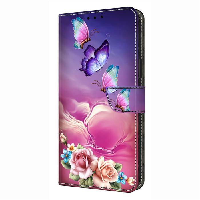Bild 4,  Samsung Galaxy A37 5G Fodral Läder Blommor / Fjärilar - Teknikhallen.se
