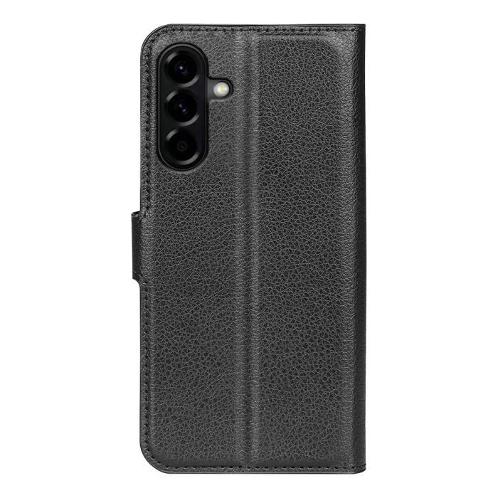 Bild 6,  Samsung Galaxy A57 5G Fodral Litchi Läder Svart - Teknikhallen.se