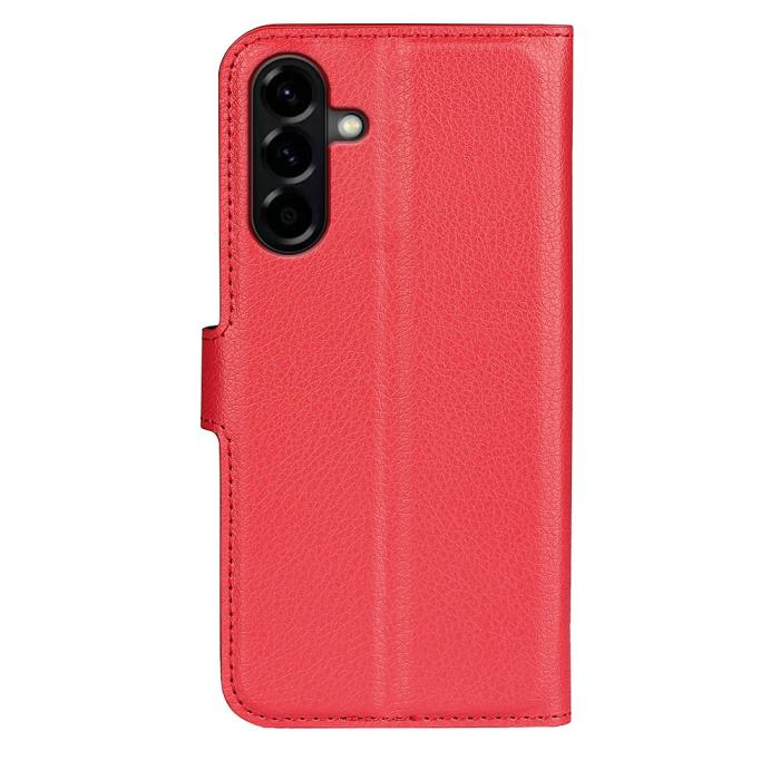Bild 6,  Samsung Galaxy A57 5G Fodral Litchi Läder Röd - Teknikhallen.se