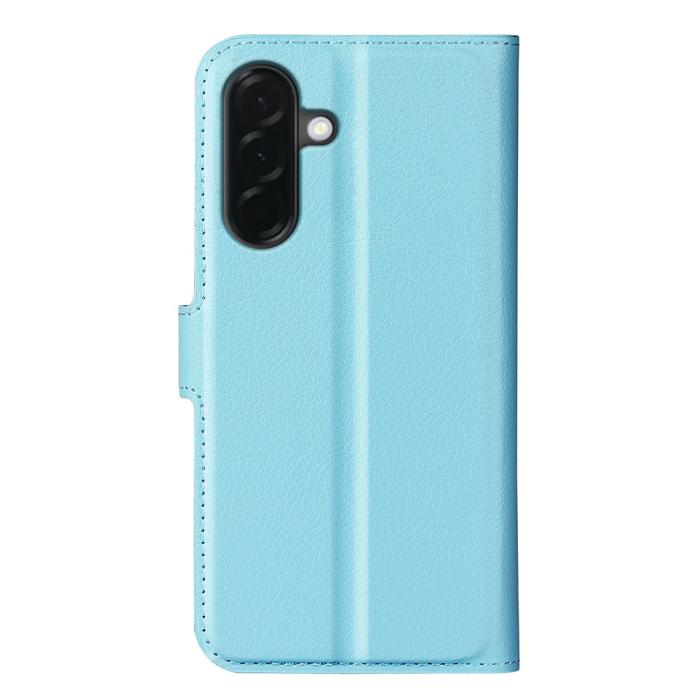 Bild 6,  Samsung Galaxy A37 5G Fodral Litchi Läder Blå - Teknikhallen.se