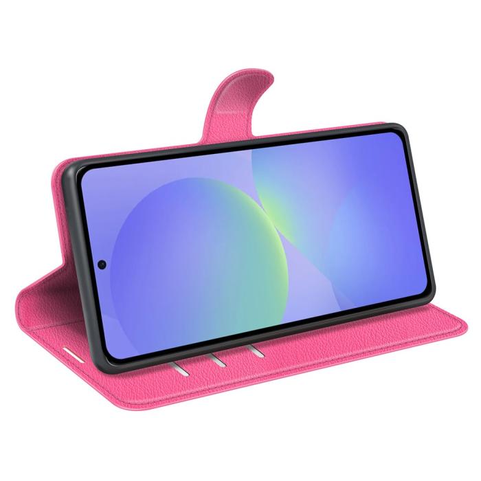 Bild 3,  Samsung Galaxy A37 5G Fodral Litchi Läder Rosa - Teknikhallen.se