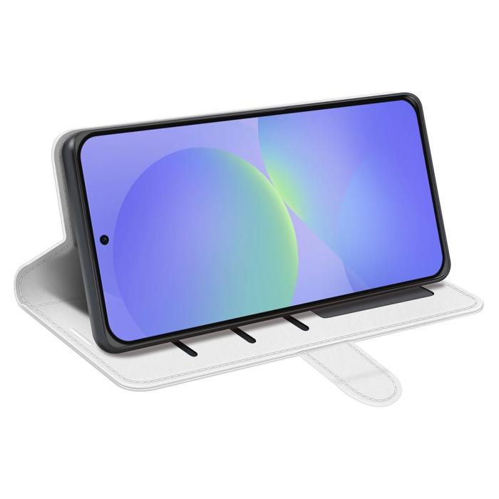 Bild 3,  Samsung Galaxy A37 5G Fodral Crazy Horse Läder Vit - Teknikhallen.se