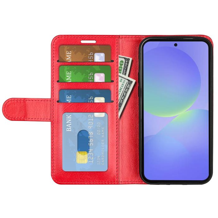 Bild 2,  Samsung Galaxy A37 5G Fodral Crazy Horse Läder Röd - Teknikhallen.se