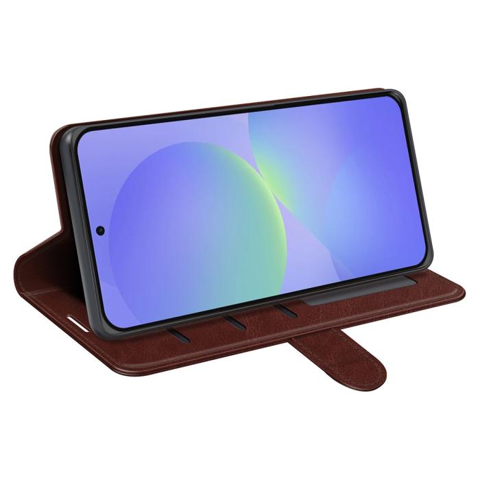 Bild 3,  Samsung Galaxy A37 5G Fodral Crazy Horse Läder Brun - Teknikhallen.se
