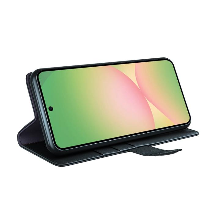 Bild 3,  Samsung Galaxy A57 5G Fodral Premium Äkta Läder Svart - Teknikhallen.se