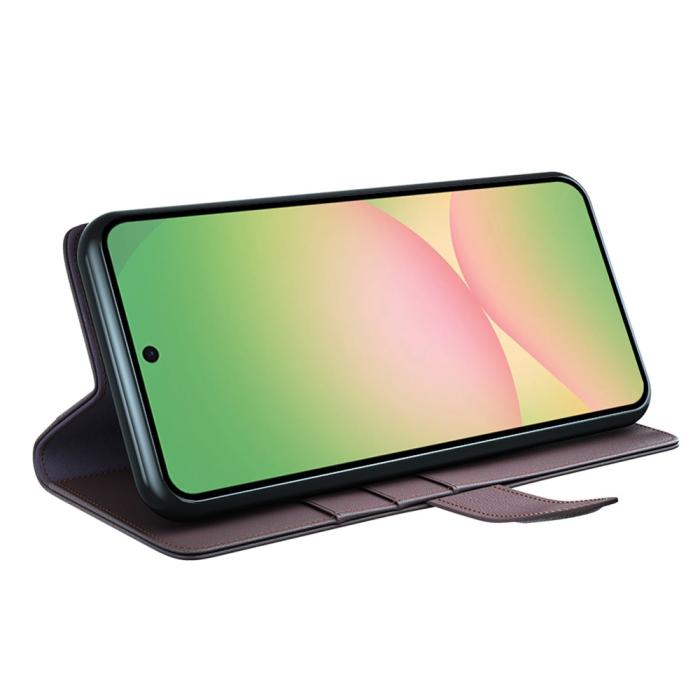 Bild 3,  Samsung Galaxy A57 5G Fodral Premium Äkta Läder Brun - Teknikhallen.se