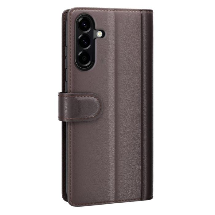 Bild 6,  Samsung Galaxy A57 5G Fodral Premium Äkta Läder Brun - Teknikhallen.se