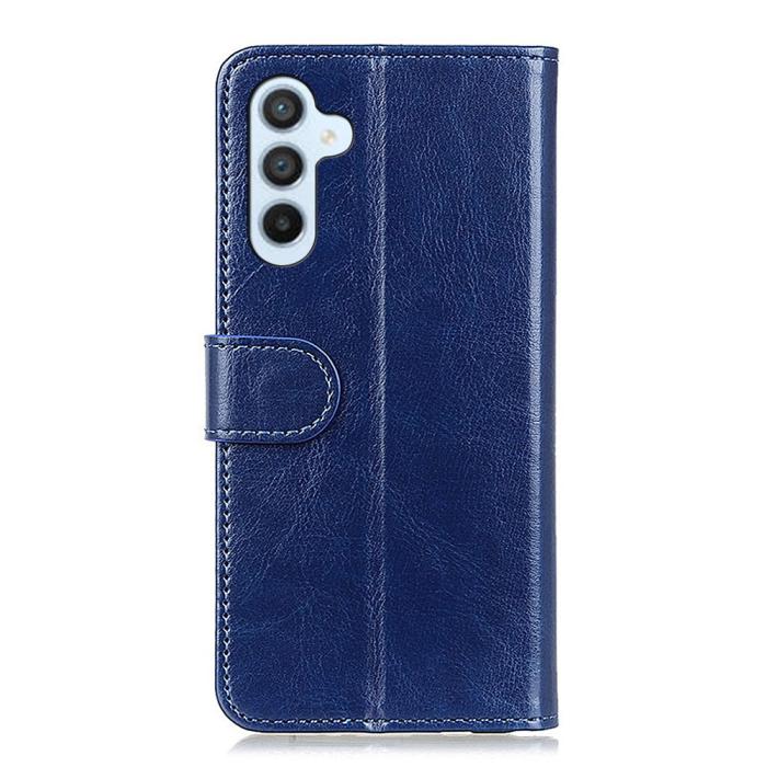 Bild 6,  Samsung Galaxy A57 5G Fodral Crazy Horse Läder Blå - Teknikhallen.se
