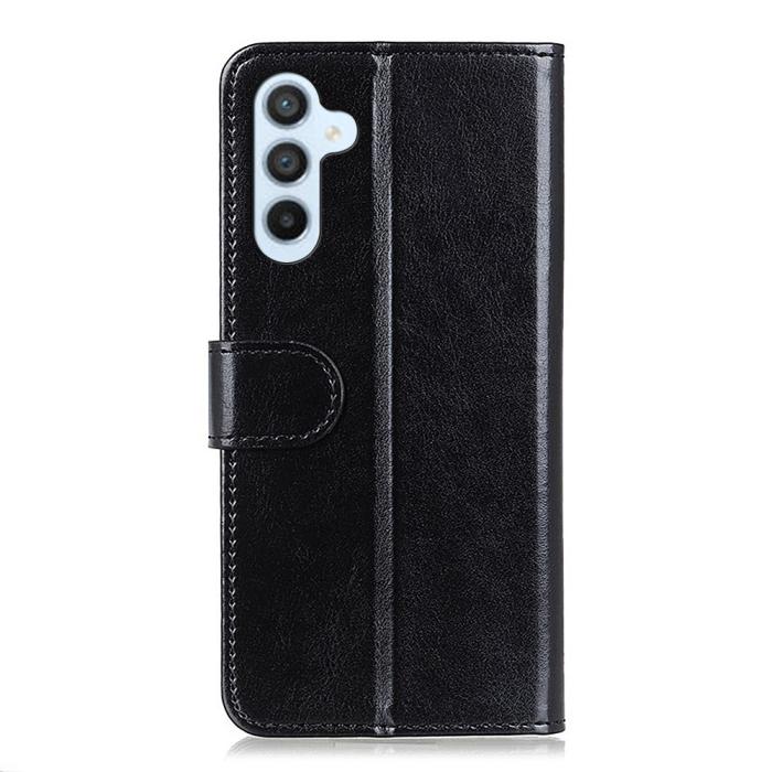 Bild 6,  Samsung Galaxy A57 5G Fodral Crazy Horse Läder Svart - Teknikhallen.se