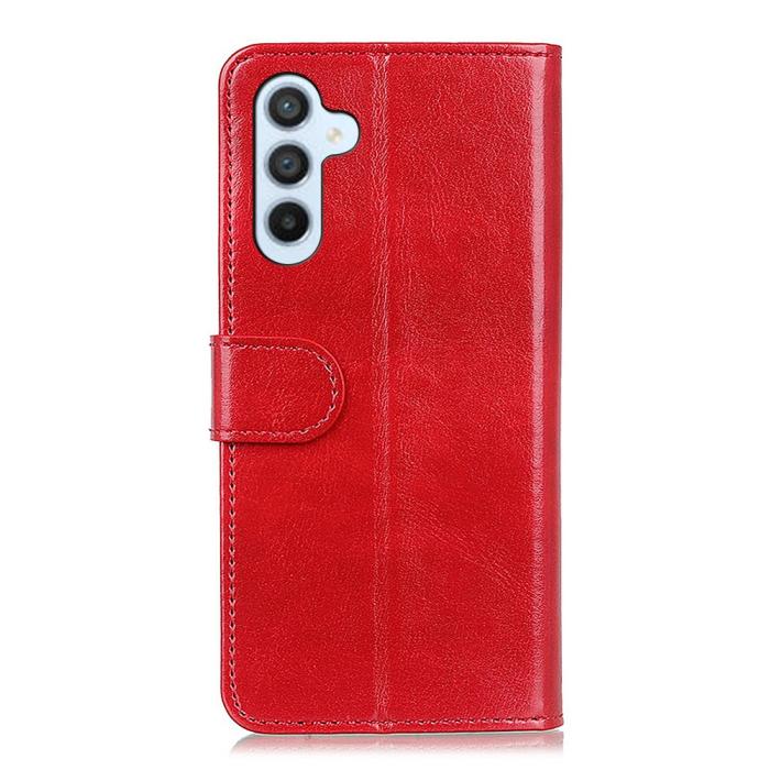 Bild 6,  Samsung Galaxy A57 5G Fodral Crazy Horse Läder Röd - Teknikhallen.se