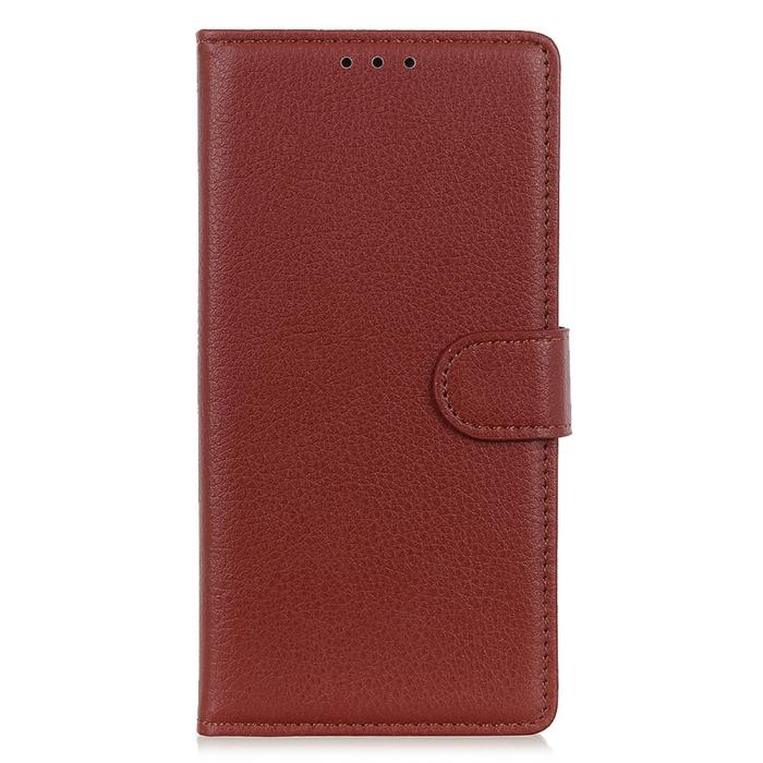 Bild 6,  Samsung Galaxy A37 5G Fodral Litchi Läder Brun - Teknikhallen.se