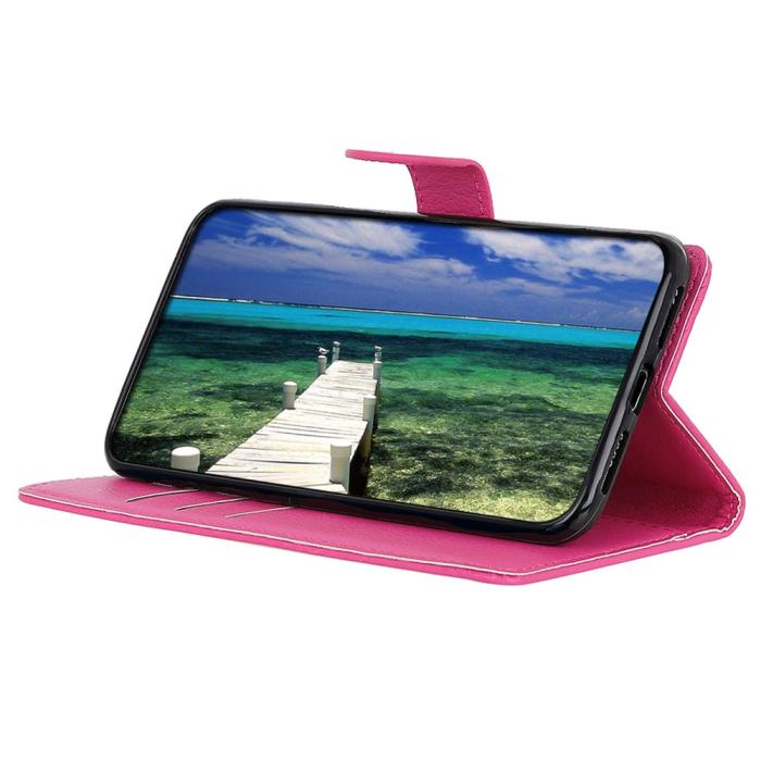 Bild 3,  Samsung Galaxy A37 5G Fodral Litchi Läder Rosa - Teknikhallen.se