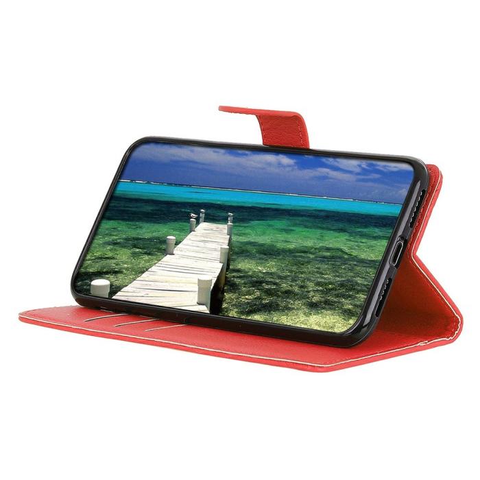 Bild 3,  Samsung Galaxy A37 5G Fodral Litchi Läder Röd - Teknikhallen.se