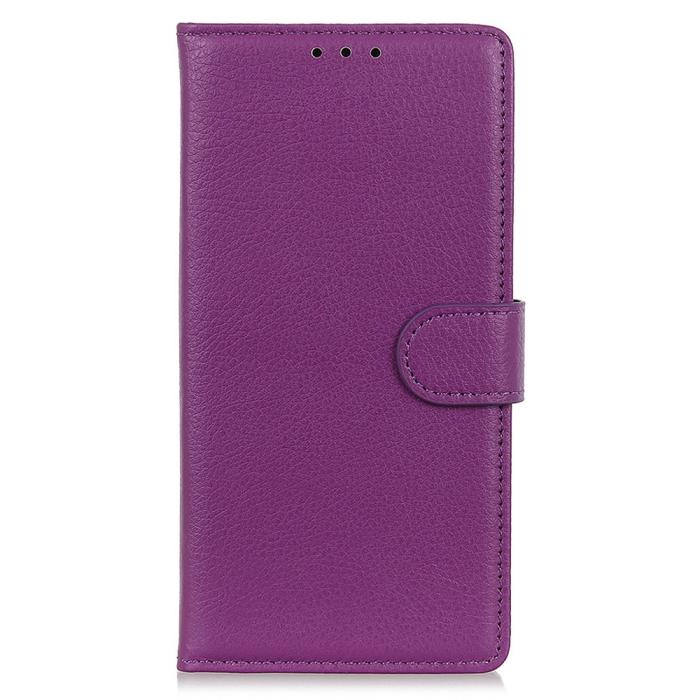 Bild 6,  Samsung Galaxy A37 5G Fodral Litchi Läder Lila - Teknikhallen.se