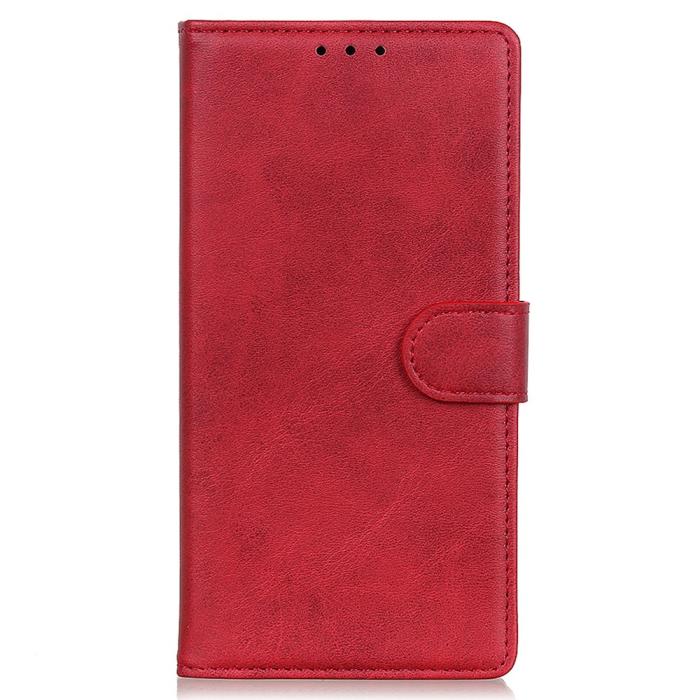 Bild 6,  Samsung Galaxy A37 5G Plånboksfodral Läder Röd - Teknikhallen.se