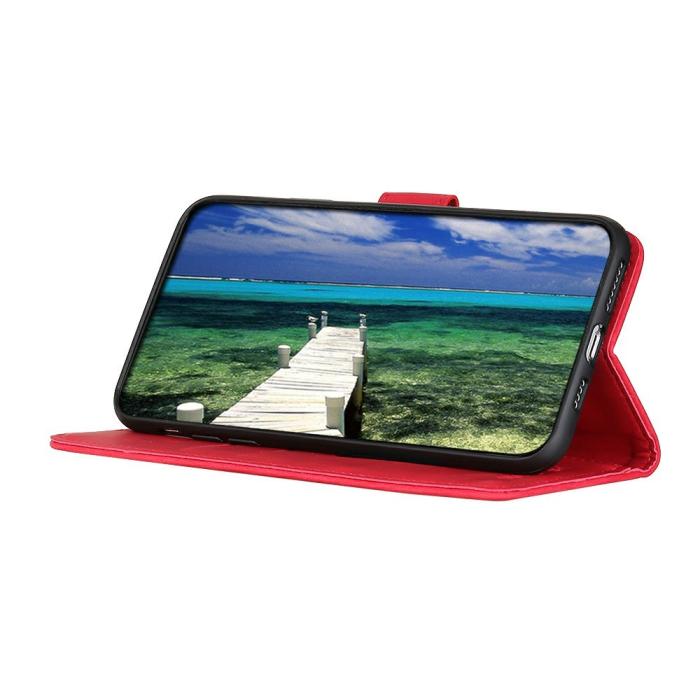 Bild 3, KHAZNEH KHAZNEH Samsung Galaxy A57 5G Fodral Retro Läder Röd - Teknikhallen.se