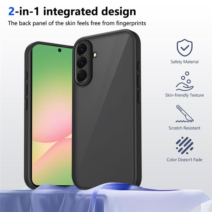 Bild 2,  Samsung Galaxy A37 5G Skal Hybrid Transparent / Svart - Teknikhallen.se