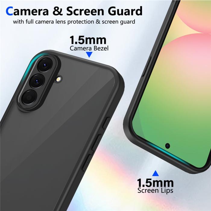 Bild 4,  Samsung Galaxy A37 5G Skal Hybrid Transparent / Svart - Teknikhallen.se