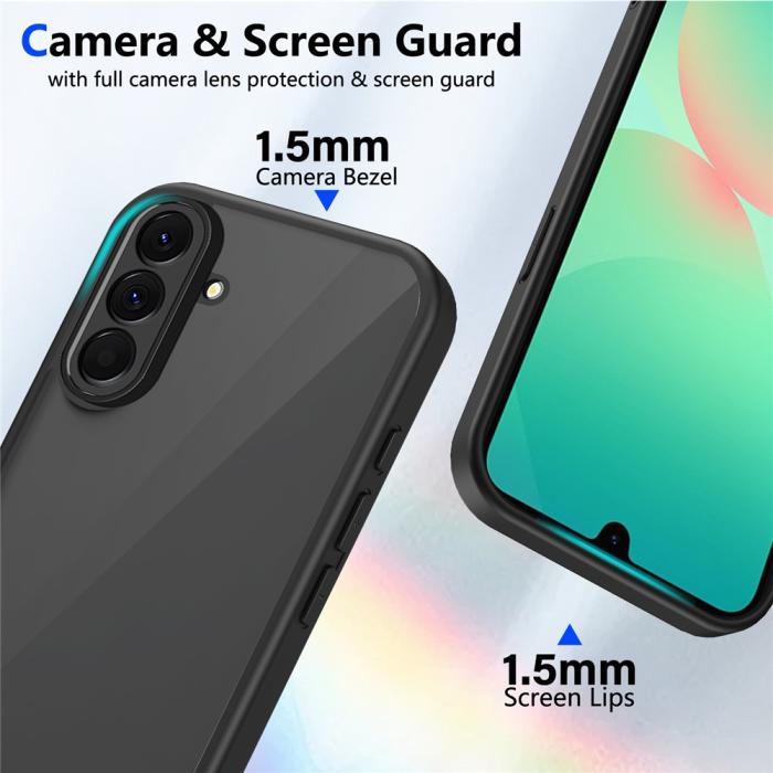 Bild 4,  Samsung Galaxy A57 5G Skal Hybrid Transparent / Svart - Teknikhallen.se