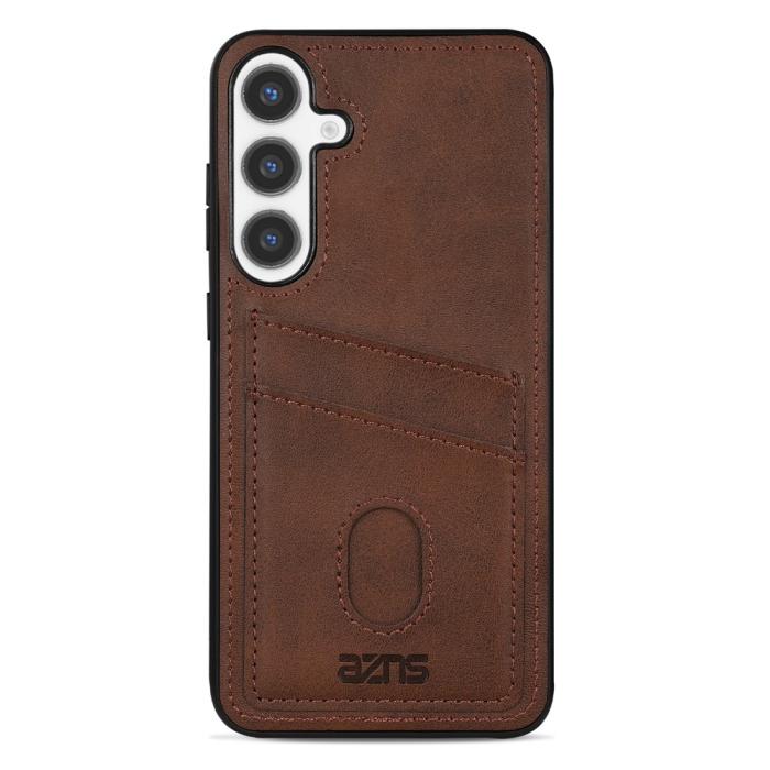 Bild 3, AZNS AZNS Samsung Galaxy A37 5G Skal Med Kortfack Läder Brun - Teknikhallen.se