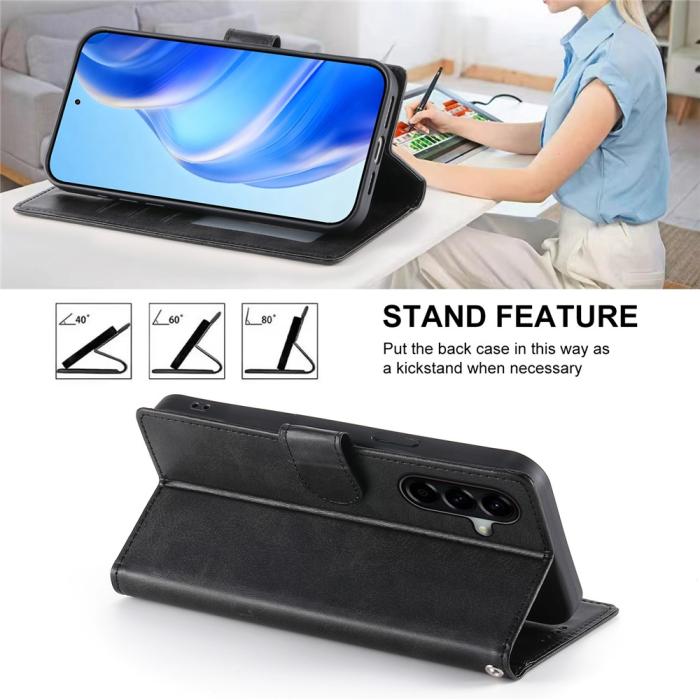 Bild 4,  Samsung Galaxy A37 5G Fodral Läder Svart - Teknikhallen.se