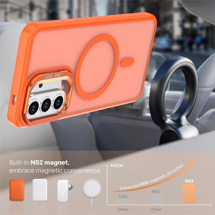 Bild 3,  Samsung Galaxy A37 5G Skal MagSafe Kickstand Orange - Teknikhallen.se