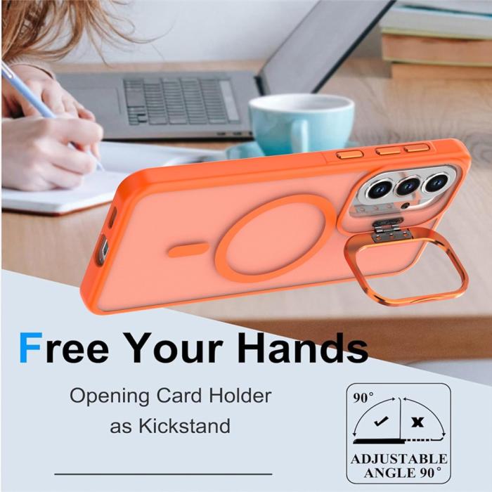 Bild 2,  Samsung Galaxy A57 5G Skal MagSafe Kickstand Orange - Teknikhallen.se