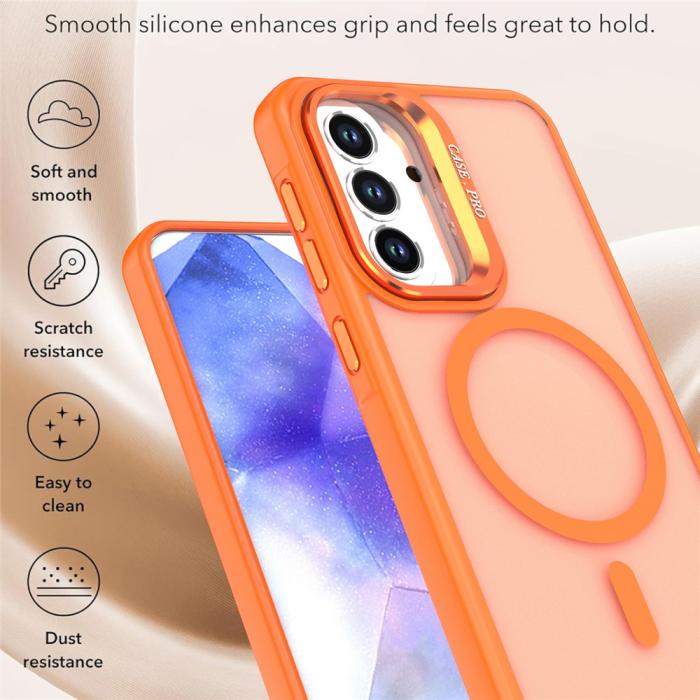 Bild 6,  Samsung Galaxy A57 5G Skal MagSafe Kickstand Orange - Teknikhallen.se