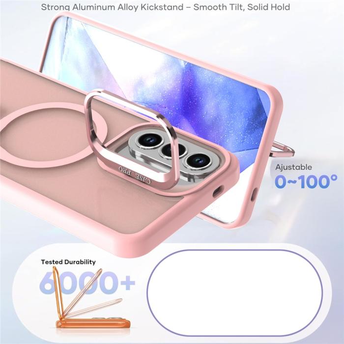 Bild 4,  Samsung Galaxy A57 5G Skal MagSafe Kickstand Rosa - Teknikhallen.se