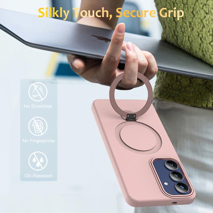 Bild 2,  Samsung Galaxy A37 5G Skal MagSafe Kickstand Hybrid Rosa - Teknikhallen.se