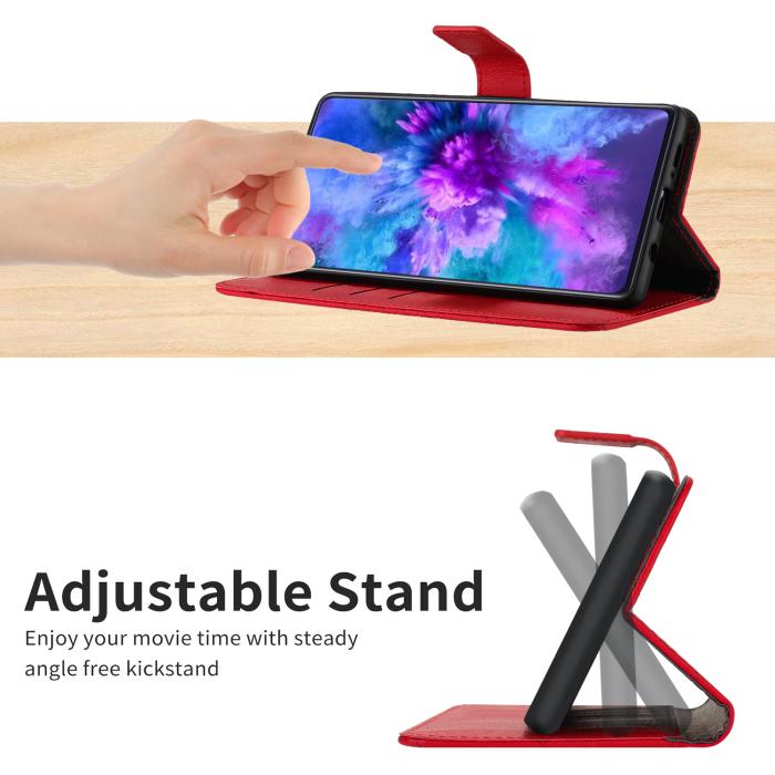 Bild 5,  Samsung Galaxy A57 5G Fodral Läder Rhombus Röd - Teknikhallen.se