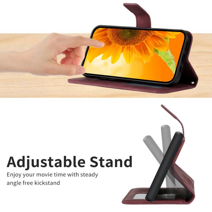 Bild 6,  Samsung Galaxy A57 5G Fodral Solros Tryck Vinröd - Teknikhallen.se
