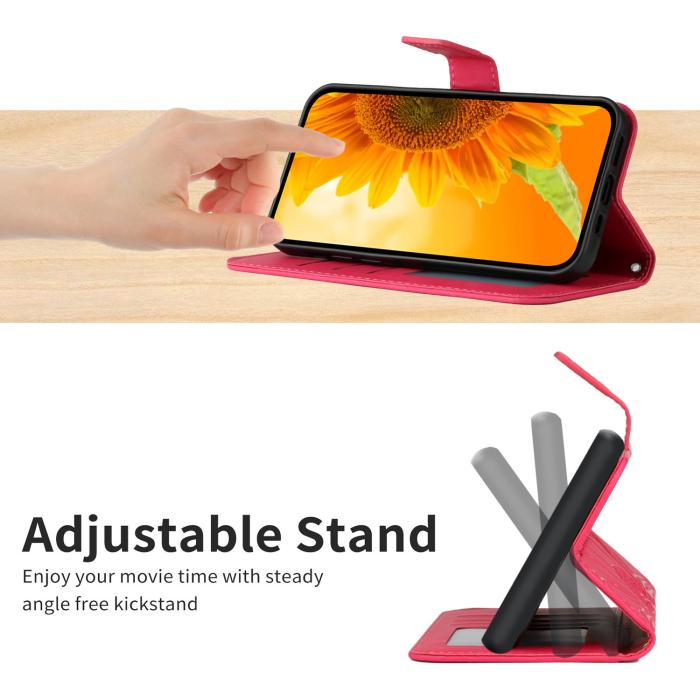 Bild 6,  Samsung Galaxy A57 5G Fodral Solros Tryck Rosa - Teknikhallen.se