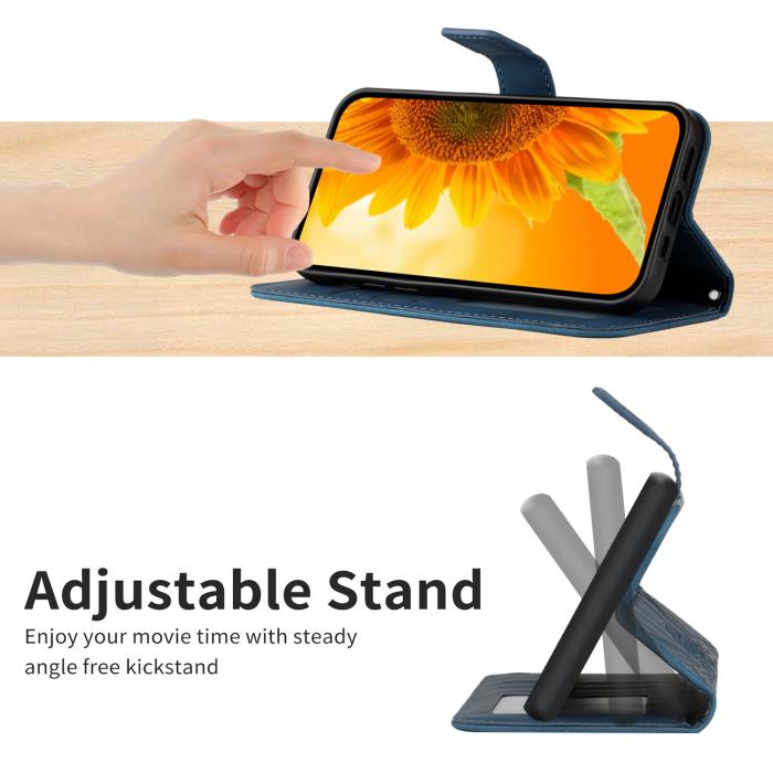 Bild 6,  Samsung Galaxy A57 5G Fodral Solros Tryck Blå - Teknikhallen.se
