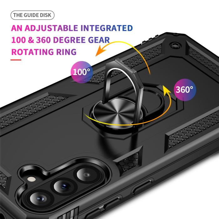 Bild 3,  Samsung Galaxy A37 5G Skal Shockproof Hybrid Ring Svart - Teknikhallen.se