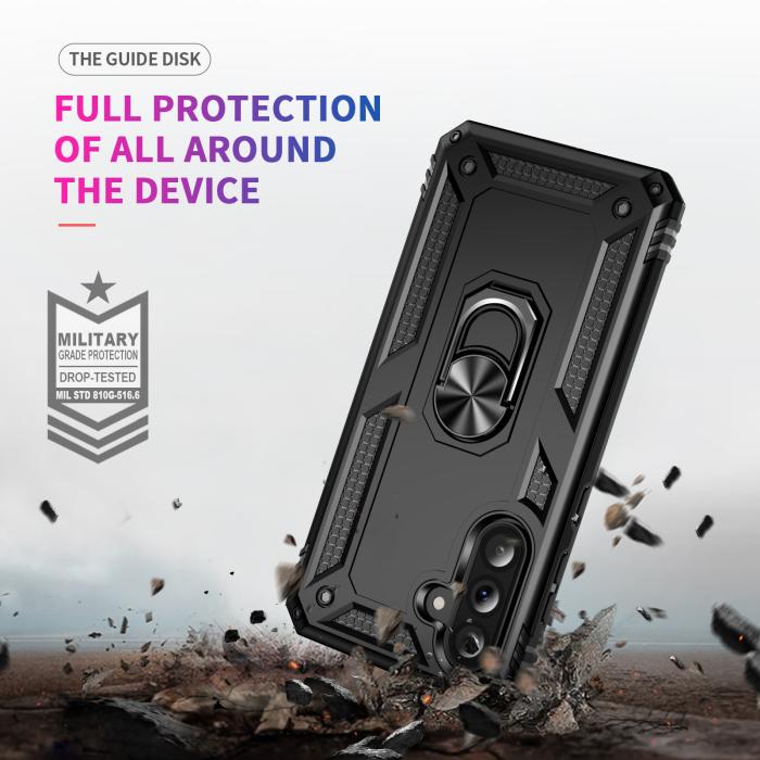 Bild 6,  Samsung Galaxy A37 5G Skal Shockproof Hybrid Ring Svart - Teknikhallen.se