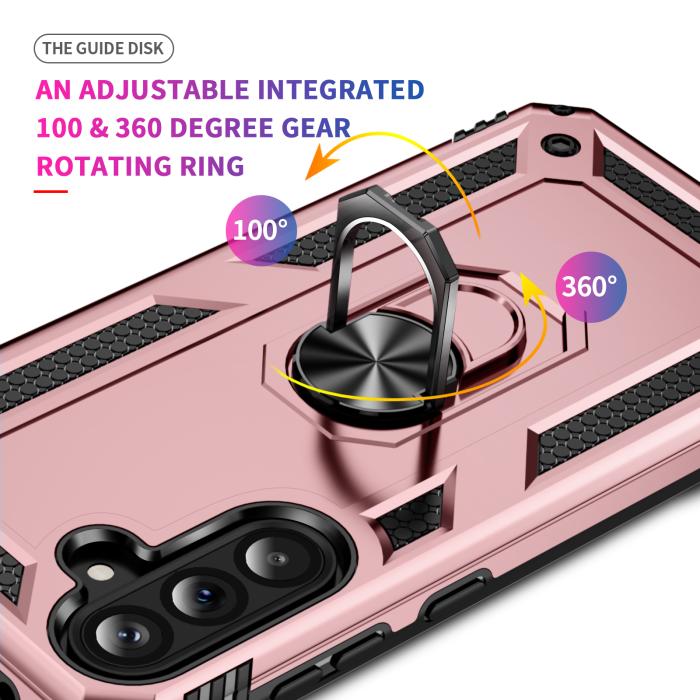 Bild 3,  Samsung Galaxy A37 5G Skal Shockproof Hybrid Ring Roséguld - Teknikhallen.se