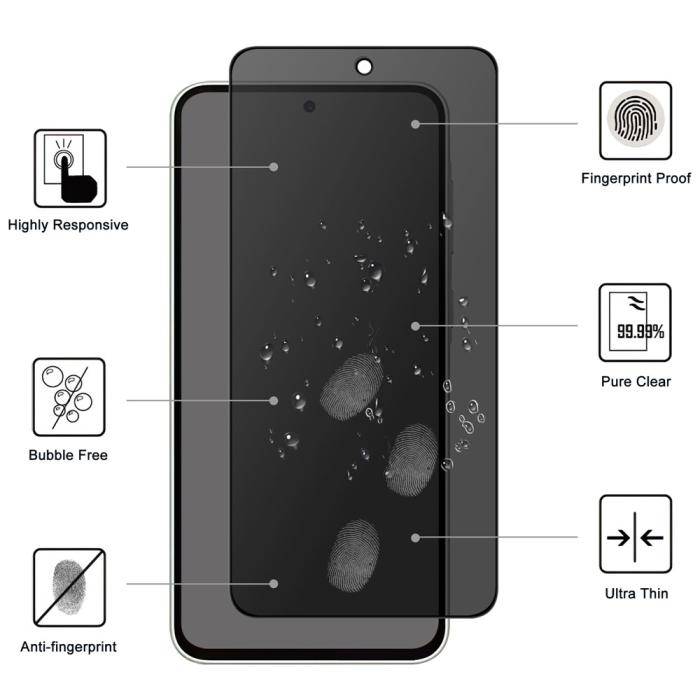 Bild 2,  Samsung Galaxy A57 5G Skärmskydd Heltäckande Privacy - Teknikhallen.se