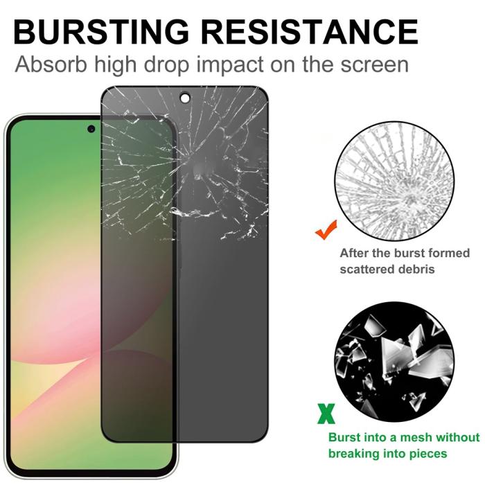 Bild 4,  Samsung Galaxy A57 5G Skärmskydd Heltäckande Privacy - Teknikhallen.se
