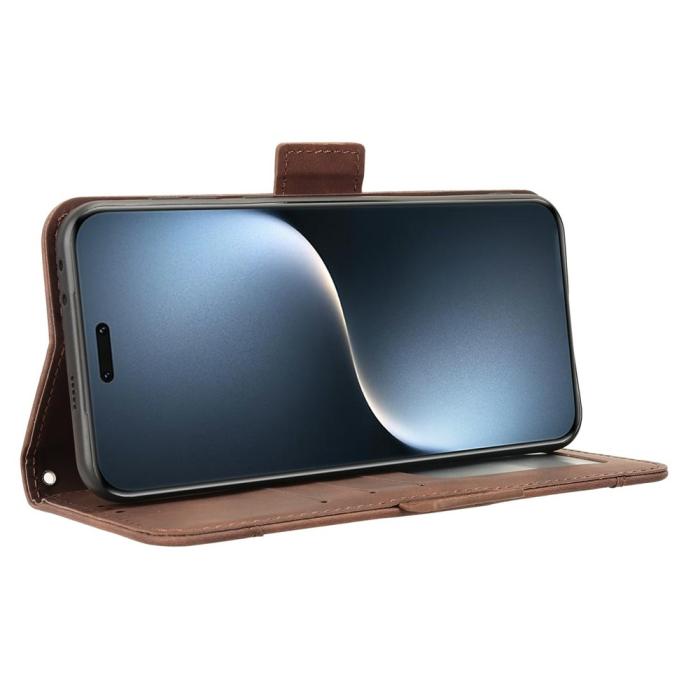 Bild 5,  Honor Magic7 Pro Fodral Med Avtagbart Kortfodral Brun - Teknikhallen.se