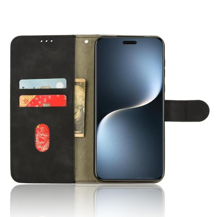 Bild 3,  Honor Magic7 Pro Fodral Läder Skin Feel Svart - Teknikhallen.se