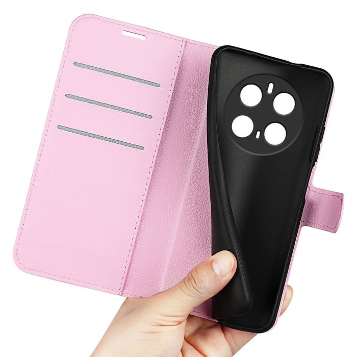 Bild 4,  Honor Magic7 Pro Fodral Litchi Läder Ljus Rosa - Teknikhallen.se
