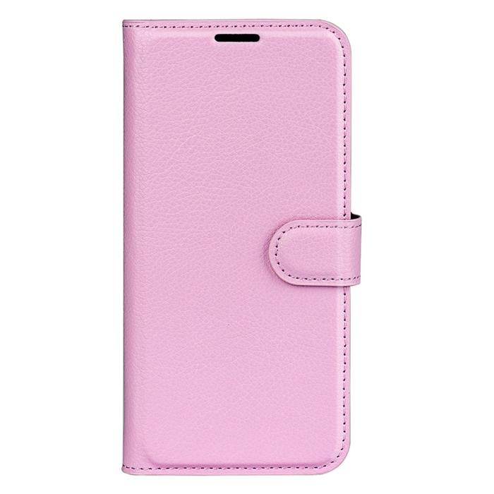 Bild 5,  Honor Magic7 Pro Fodral Litchi Läder Ljus Rosa - Teknikhallen.se