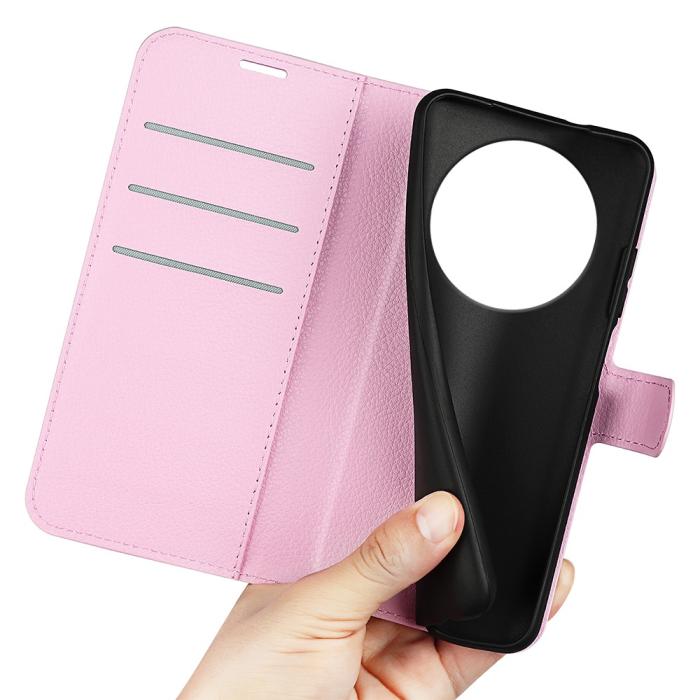 Bild 4,  Honor Magic7 Lite Fodral Litchi Läder Ljus Rosa - Teknikhallen.se