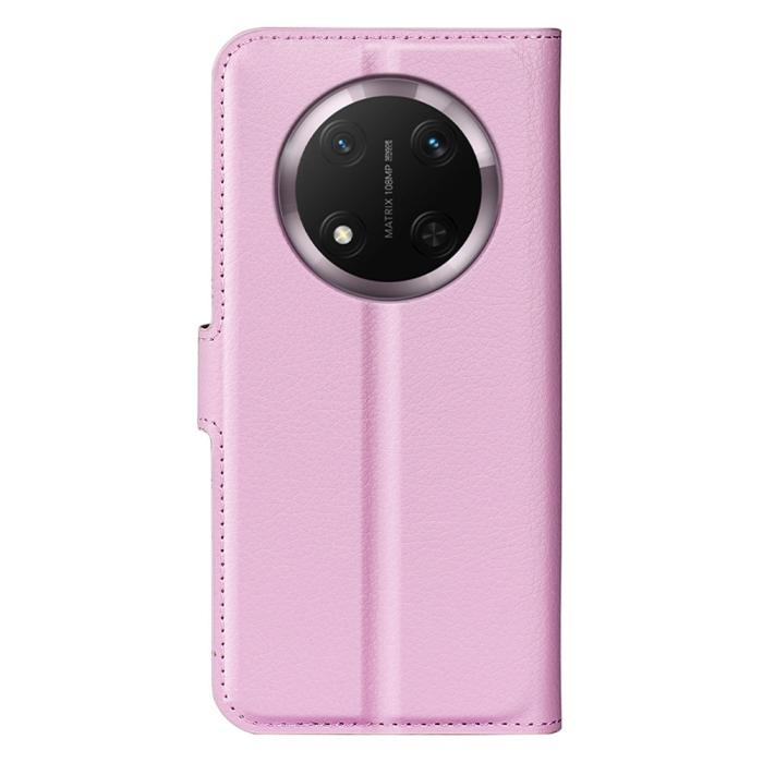 Bild 6,  Honor Magic7 Lite Fodral Litchi Läder Ljus Rosa - Teknikhallen.se